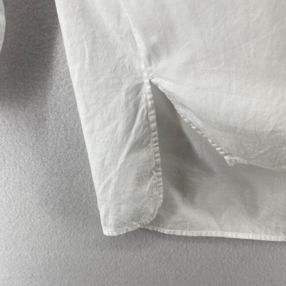 EILEEN FISHER Blouse S Organic Cotton Tunic Shirt Button Up Long Sleeve White - Picture 8 of 13